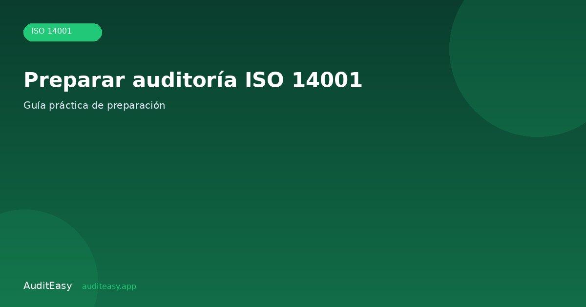 Preparación auditoría ISO 14001