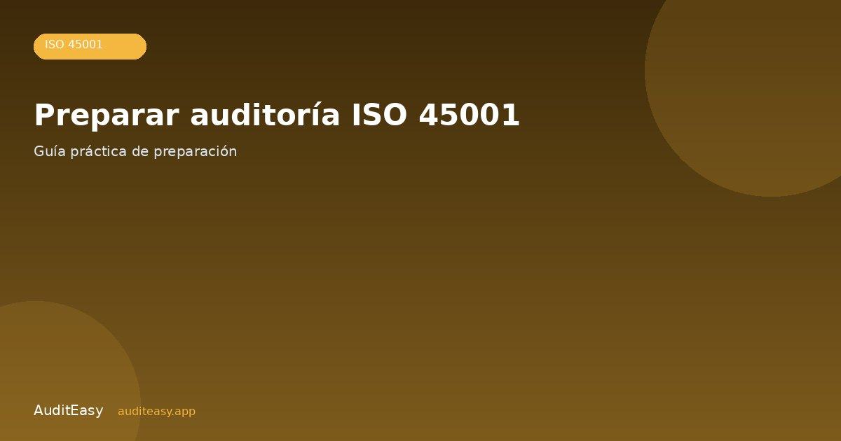 Preparación auditoría ISO 45001